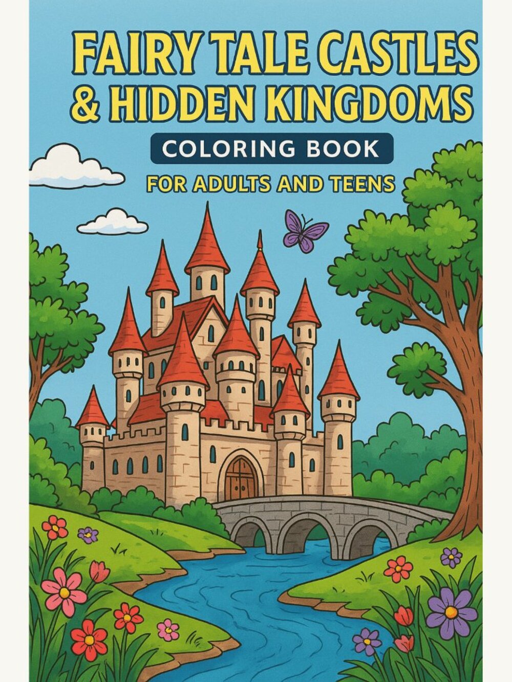 Fairy Tale Castles and Hidden Kingdoms Coloring Sheets For Adults and Teens